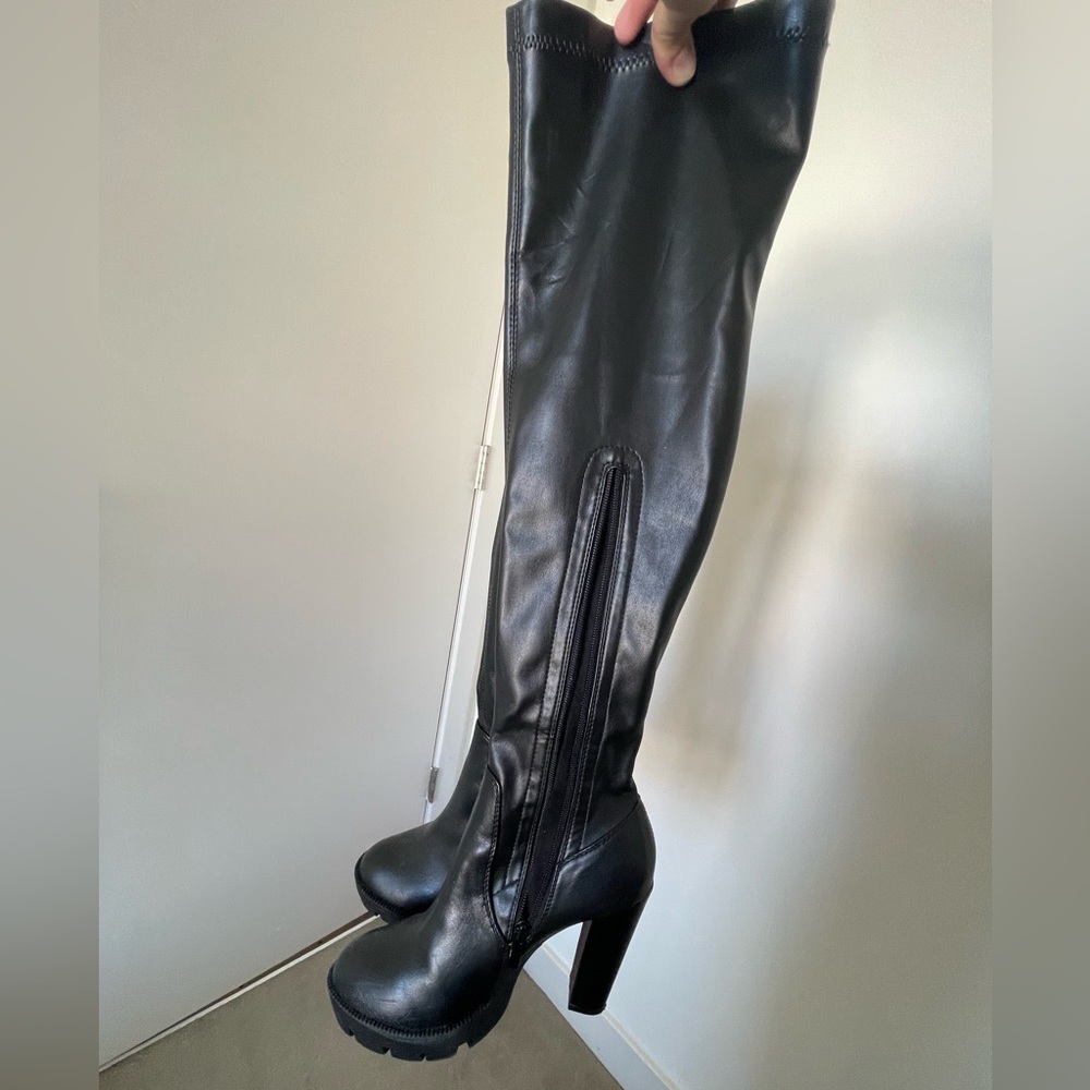 Over the knee heel boot